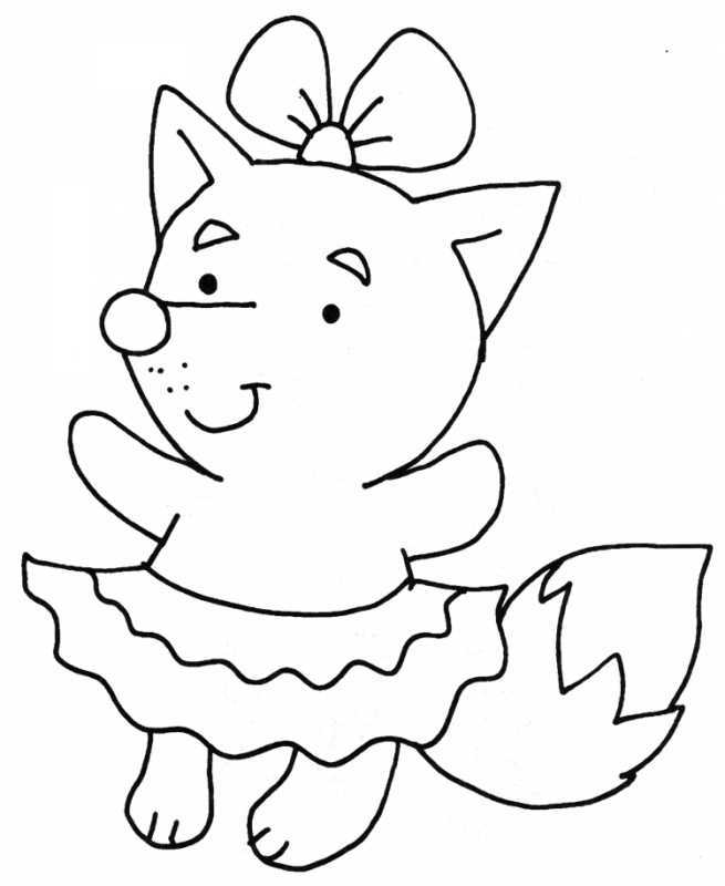 Трафарет лисы для детей