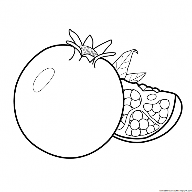 Раскраска фрукты вторая младшая