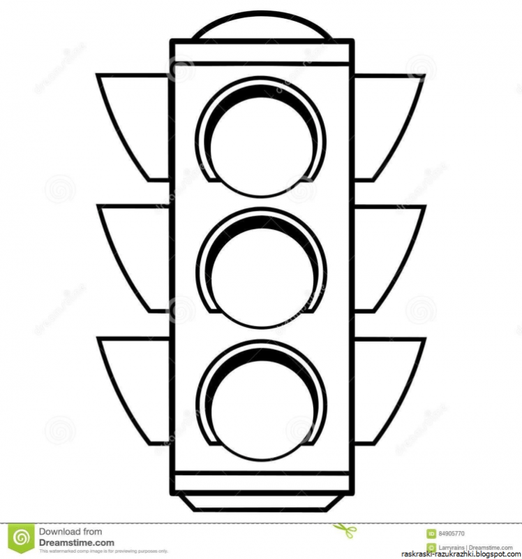 Светофор пешеходный контур