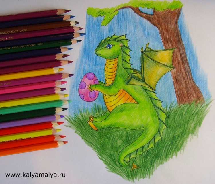 Дракон рисунок карандашом для детей