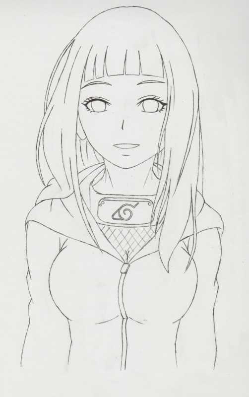 Хината Хьюга раскраска