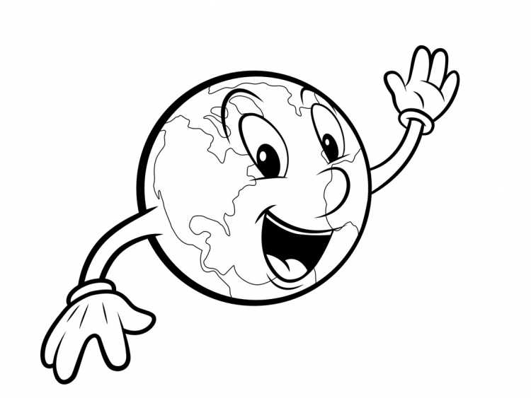 Земля в руках раскраска