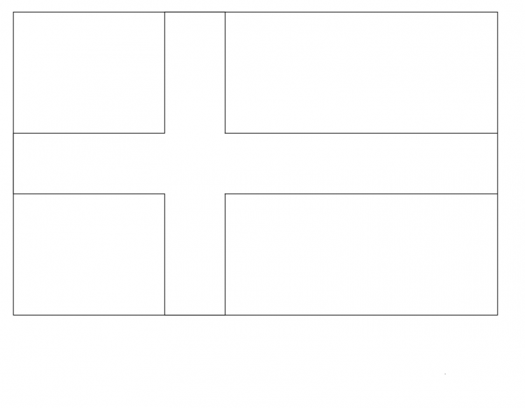 Флаг Норвегии раскрасить