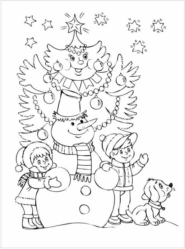 Зимние раскраски для детей