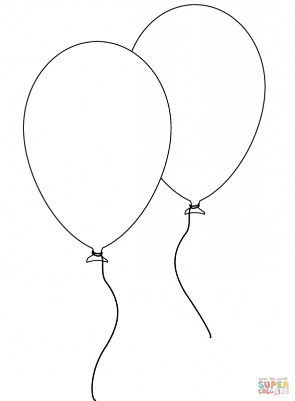 Воздушный шарик контур