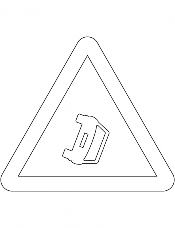 Дорожный знак велосипедная дорожка раскраска