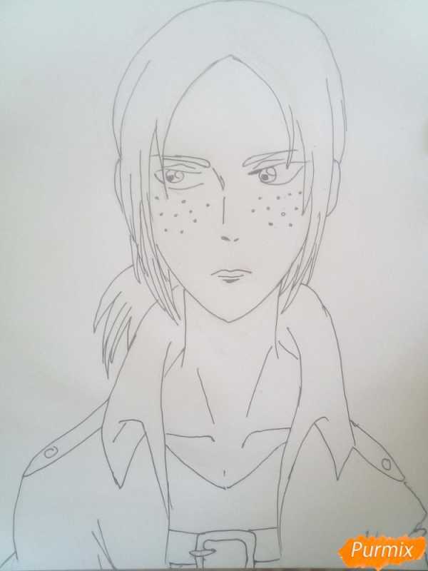 Имир из атака титанов рисунок карандашом