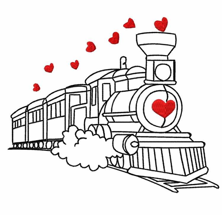 Поезд рисунок
