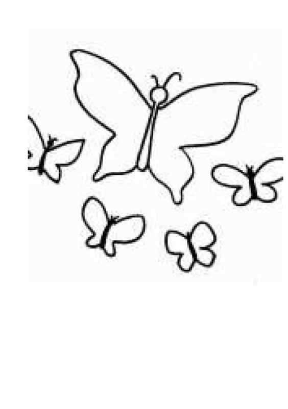 Бабочка трафарет для малышей