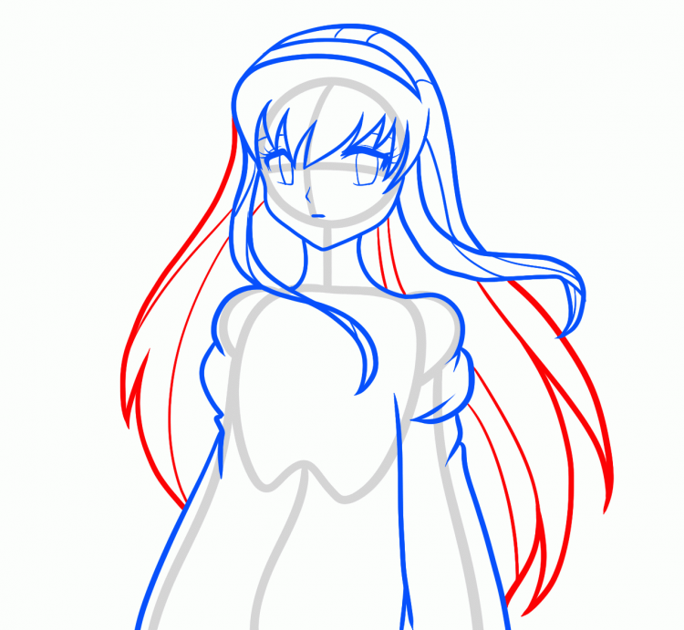Картинки как нарисовать аниме девушку