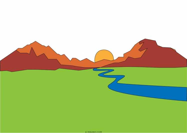 Рисование горы холмы