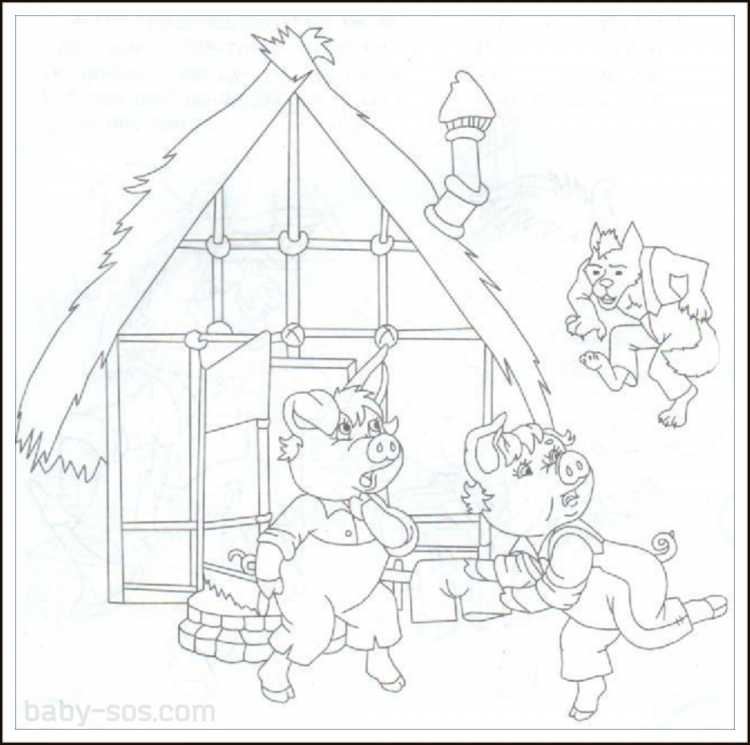 Лиса из сказки Теремок раскраска для детей