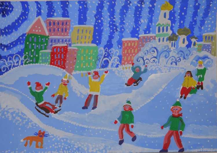 Зимние забавы горка