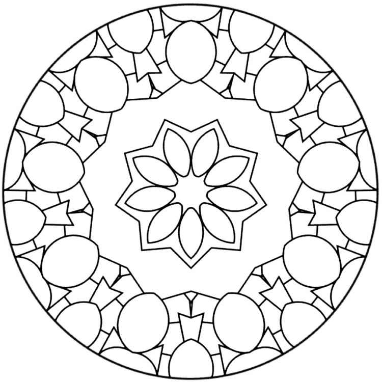 Трафарет Мандала для детей
