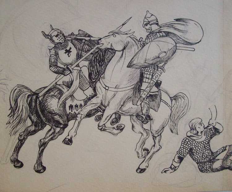 Александр Невский зарисовки битвы