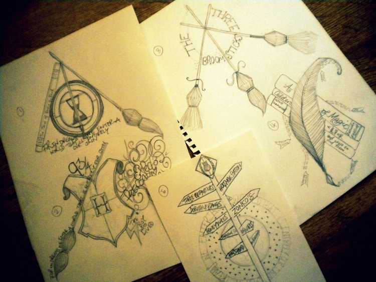 Тату Гарри Поттер миниатюрки