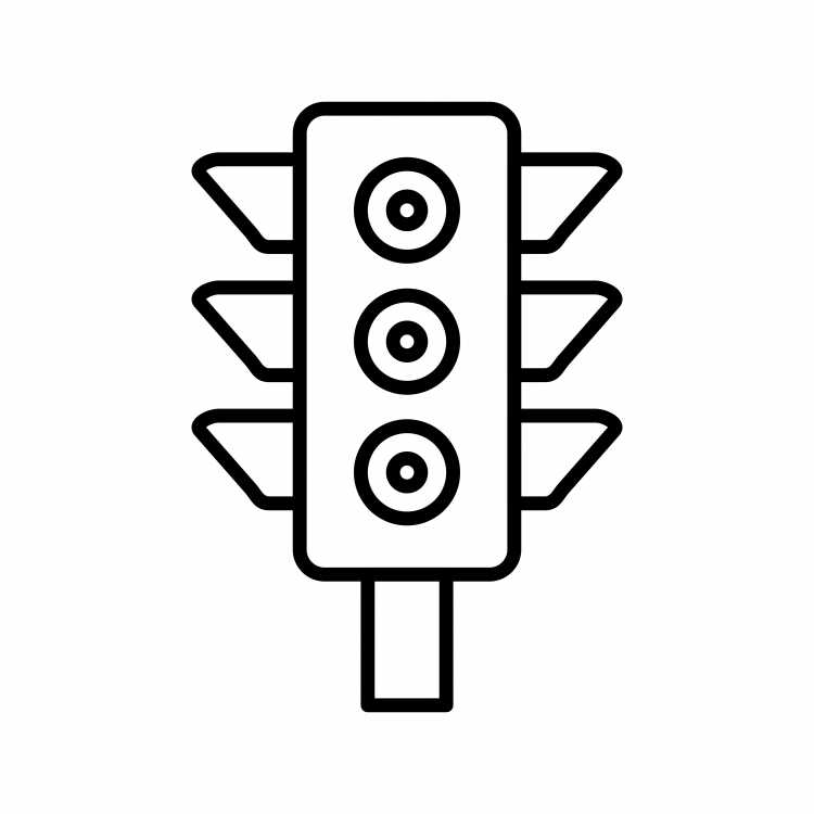 Светофор раскраска для детей