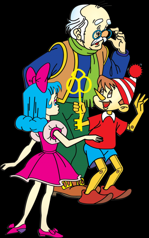 Буратино и Мальвина рисунок