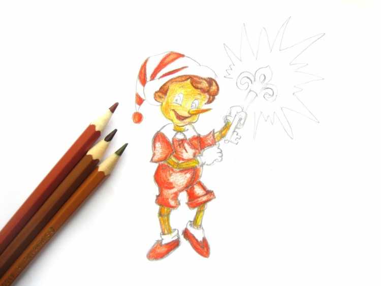 Буратино за партой