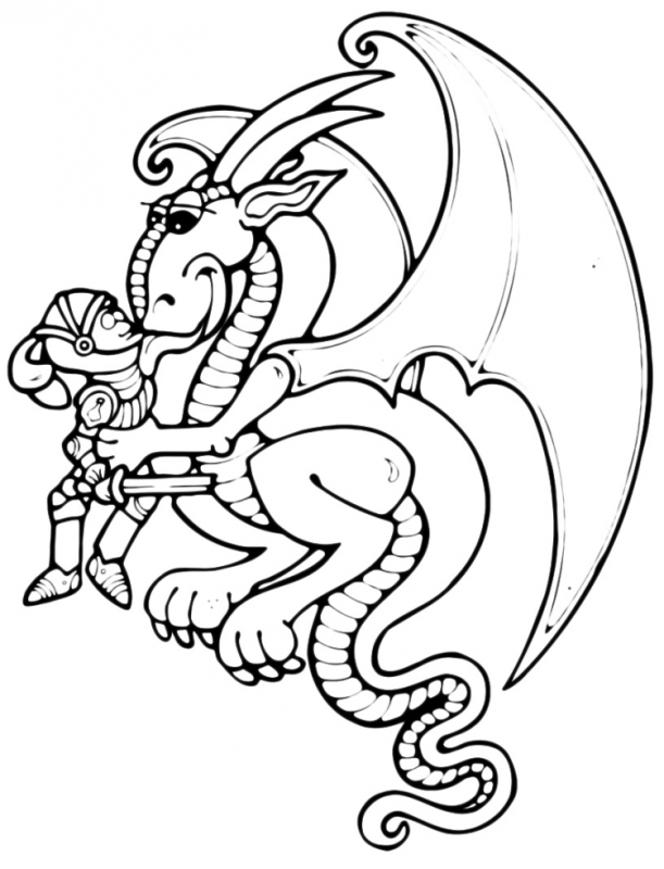 Раскраска антистресс дракон