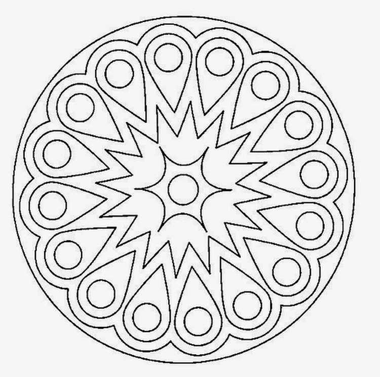 Декоративное рисование узор в круге