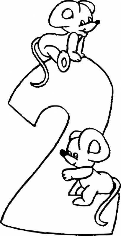 Цифра 4 трафарет