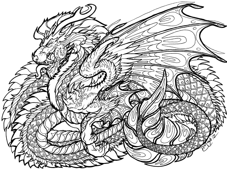 Драгон разукрашки