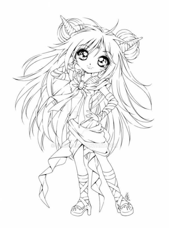 Картинки для раскрашивания Чиби