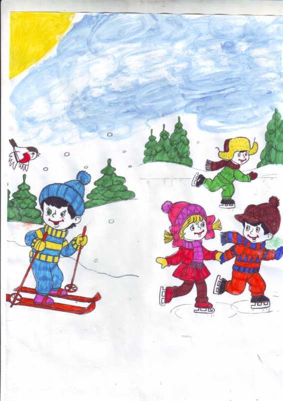 Рисунки про спорт для детей дошкольного возраста