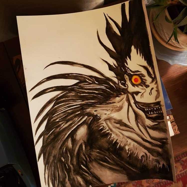 Рюк тетрадь смерти из бумаги