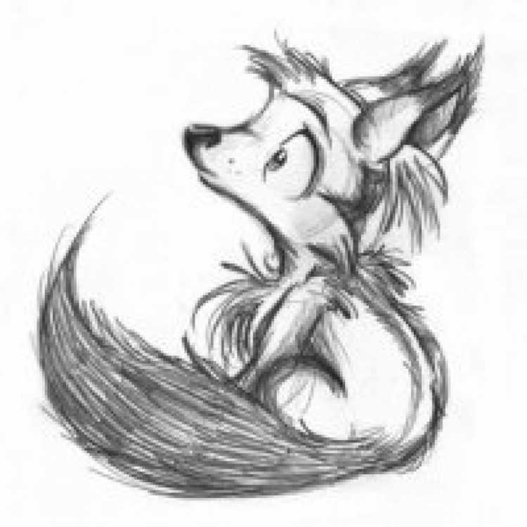 Лиса карандашом