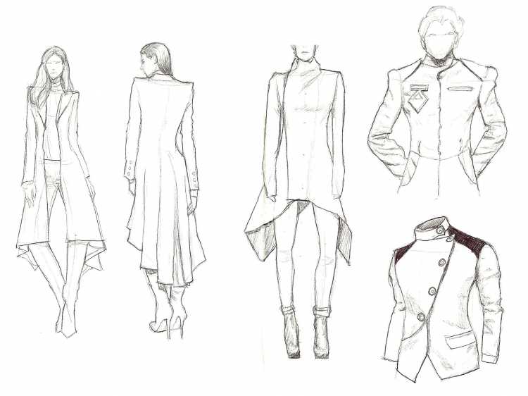 Скетчи нарядов