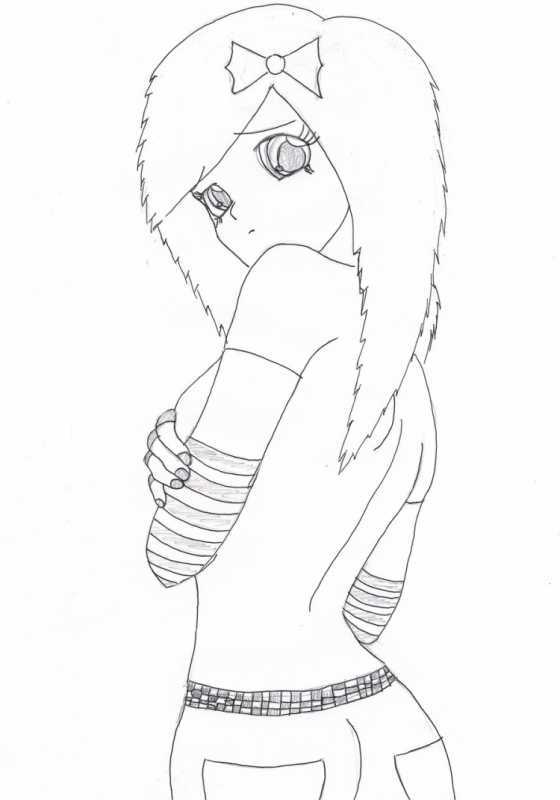 Раскраски аниме эмо