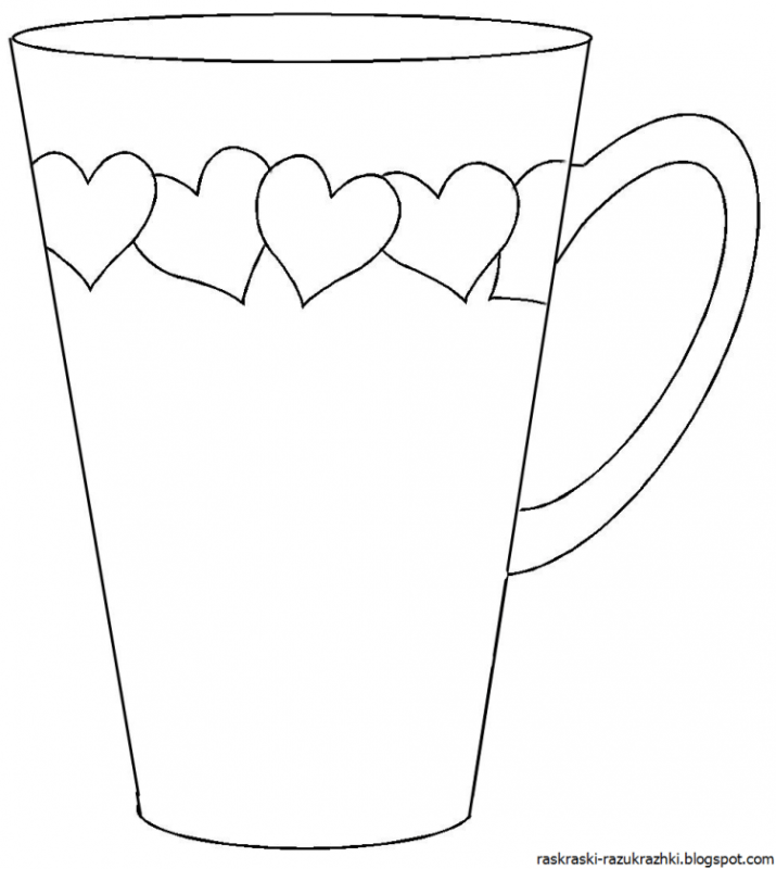 Чайник раскраска для детей