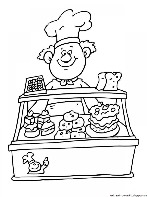 Разные профессии раскраска