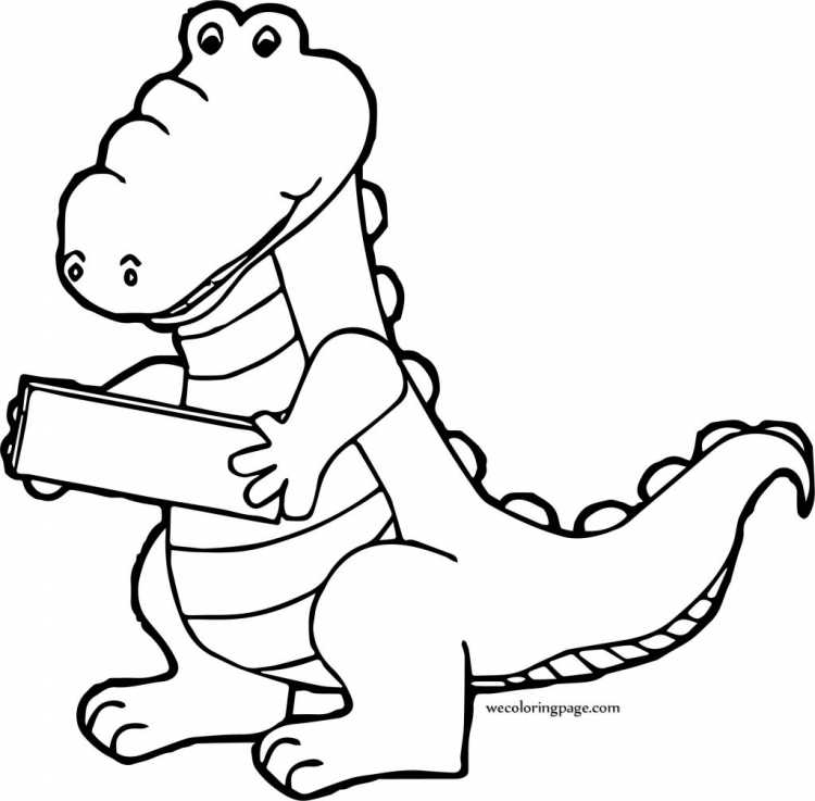 Трафарет крокодила