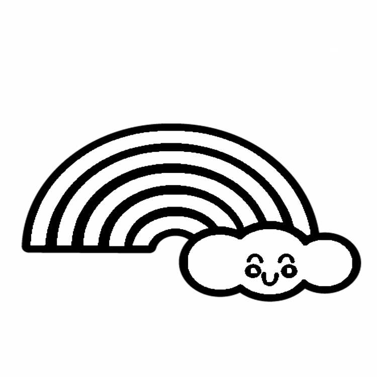 Радуга раскраска для детей