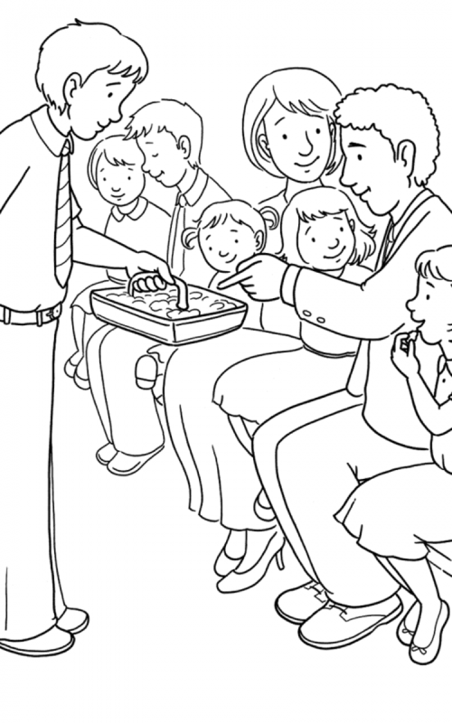 Раскраска семья и школа