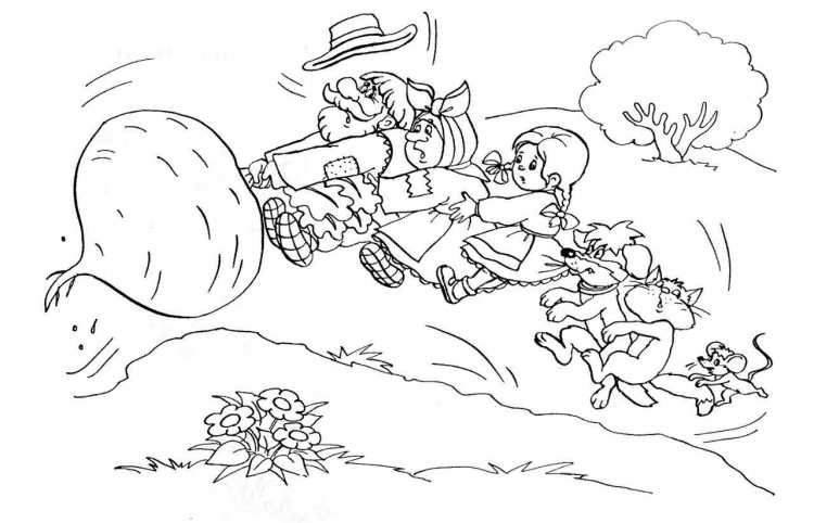 Раскраска. Репка