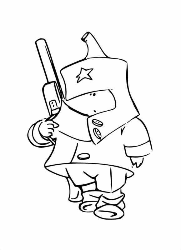 Солдат раскраска