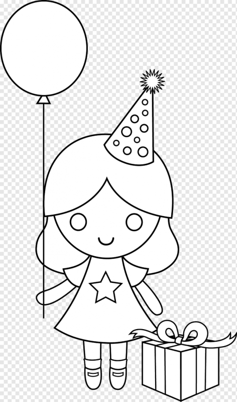 Раскраска "с днем рождения!"