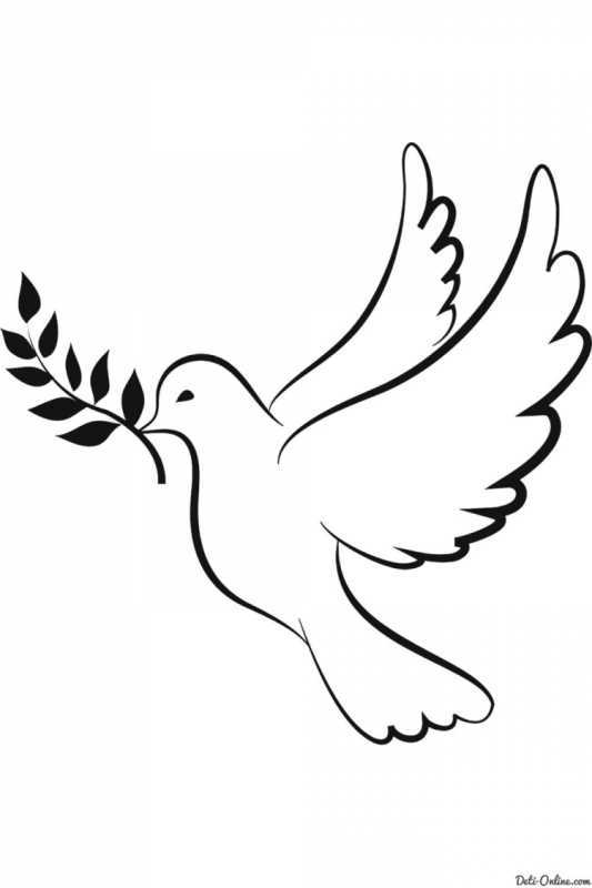 Трафареты красивых голубей