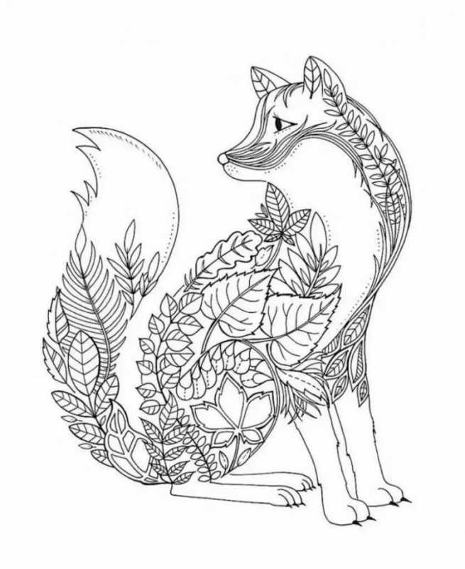Лиса обыкновенная для раскрашивания