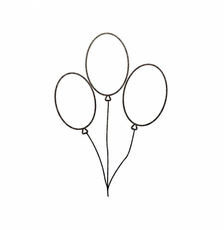 Воздушные шарики вектор чб