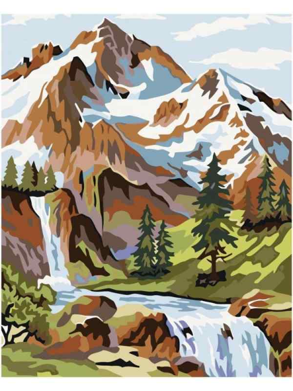 Рисование горного пейзажа