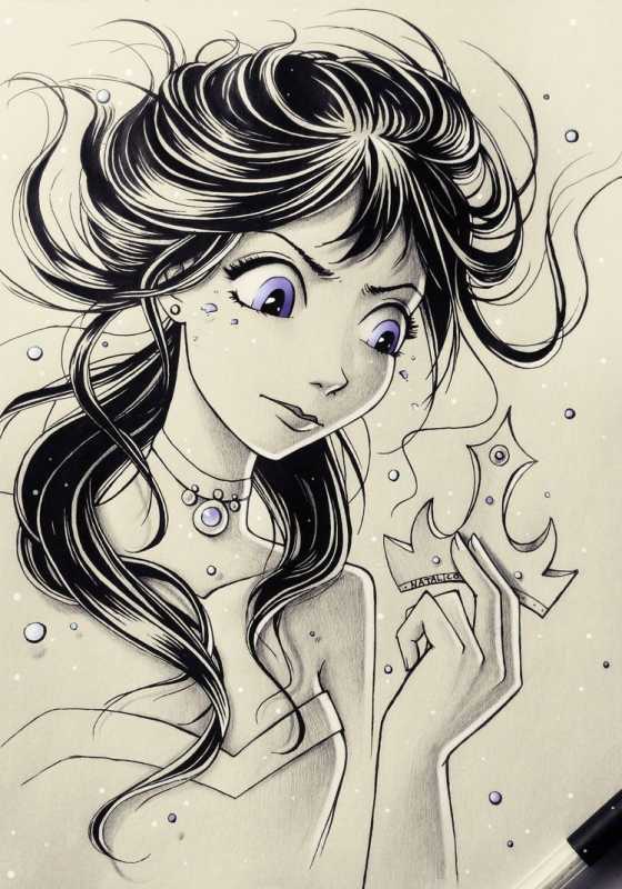 Набросок девушки для рисования