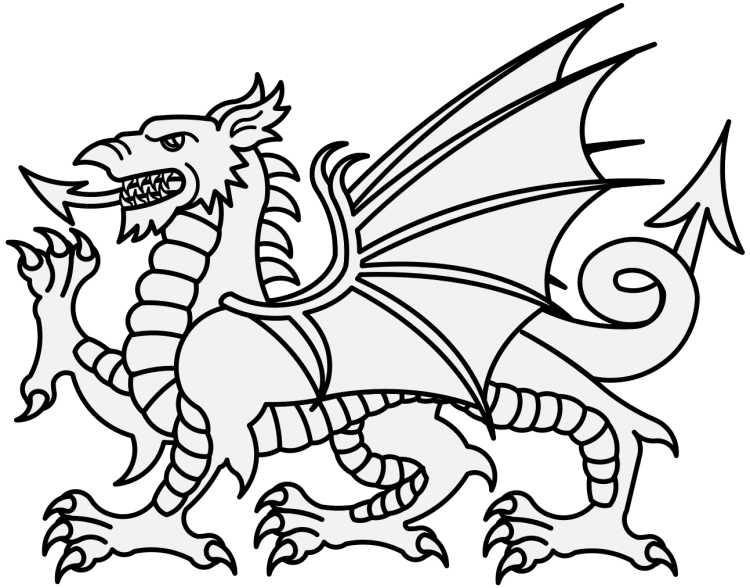 Дракон раскраска для детей
