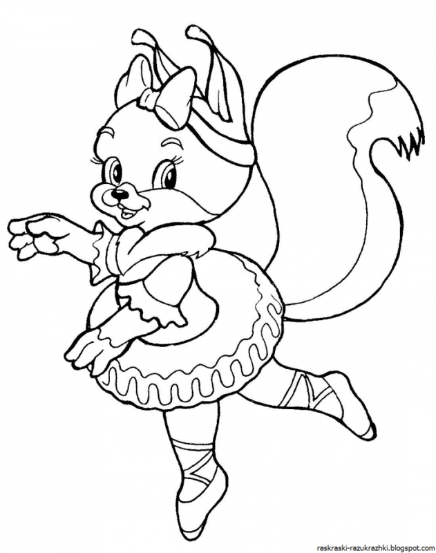 Раскраска Белочка