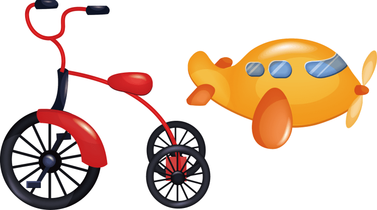 Нарисовать трехколесный велосипед