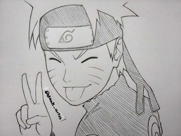 Скетчи по Наруто карандашом